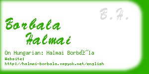 borbala halmai business card